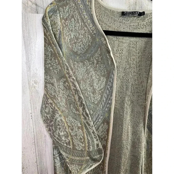 Peruvian Connection Women's‎ Paisley Cardigan Sweater Multicolor Size M - Picture 3 of 8